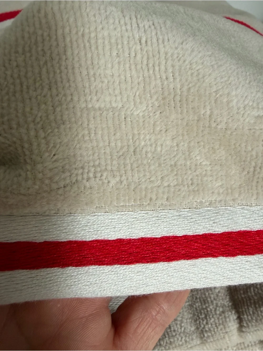2 x $18 Beige Beach Towel with Red Stripe Mainstays